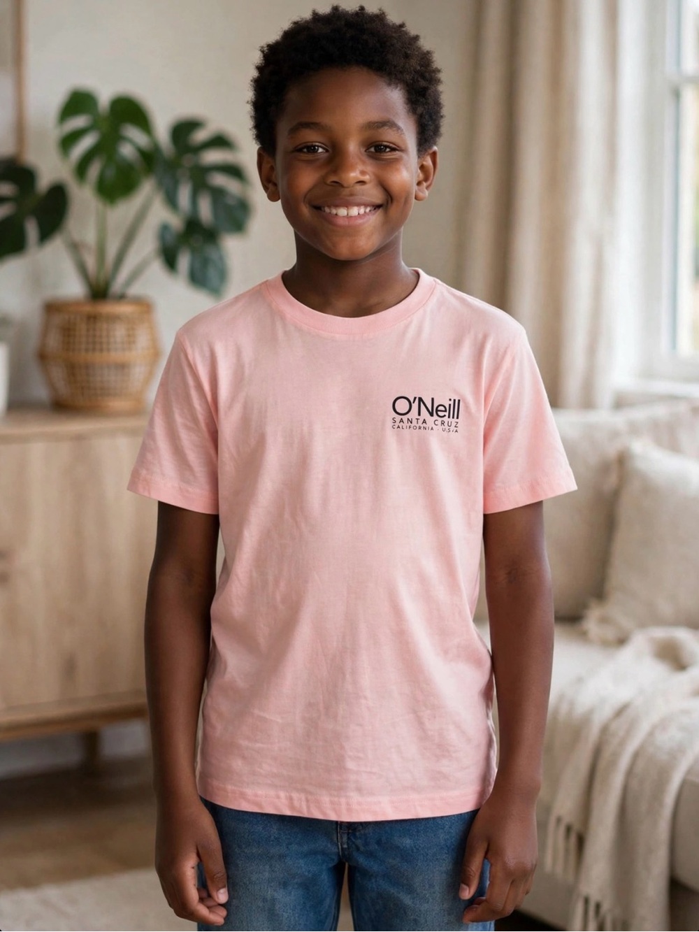 O'Neill Kid’s Light Pink Logo Crew Tee. New without tags